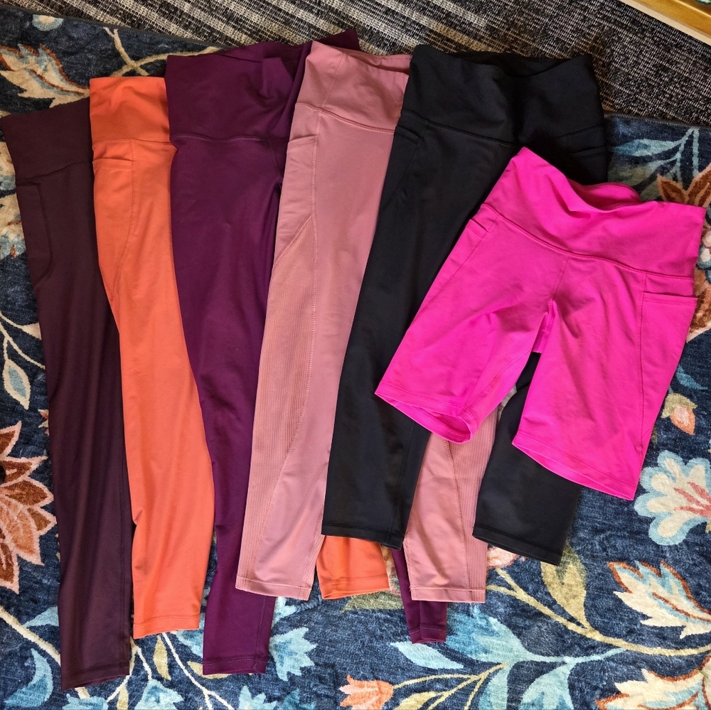 Leggings Set 6 Like New Old Navy Active Bundle Medium 5 High Rise 1 Biker Shorts